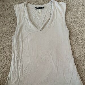 Final Touch Pale Gray V-Neck Sleeveless Tank